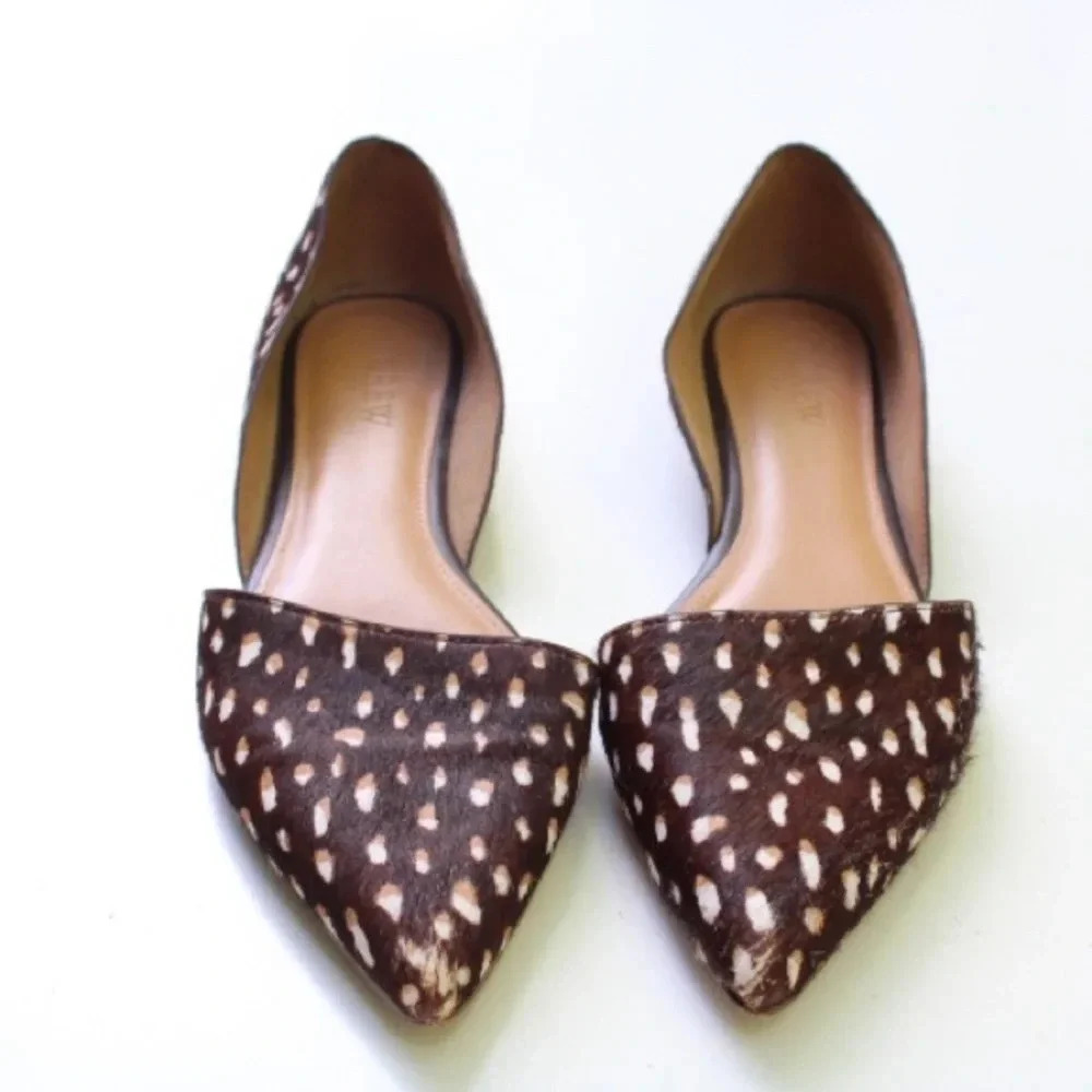 J. Crew Brown and Cream Flats - Picture 10 of 11